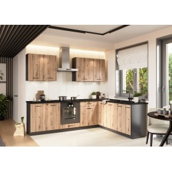 Vooby Project Lumia | Cuisine moderne bois clair & graphite – Vooby Paris