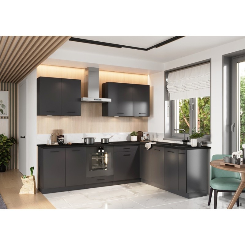 Vooby Project Lumia – Cuisine en L graphite moderne 2,6 × 2,0 m Vooby Project Lumia – Cuisine en L graphite moderne 2,6 × 2,0 m